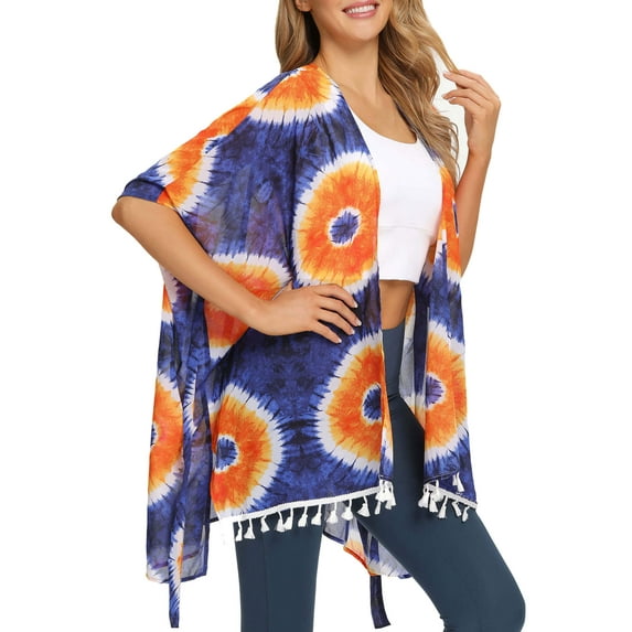 As Rose Rich Kimonos for Women Summer Swim Cover Up Kimono Cardigan, XL
