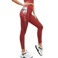 thumbnail image 1 of As Rose Rich Women Workout Leggings 2 Side Pockets 7/8 Length Yoga Pants Swim Tights, L, 1 of 9