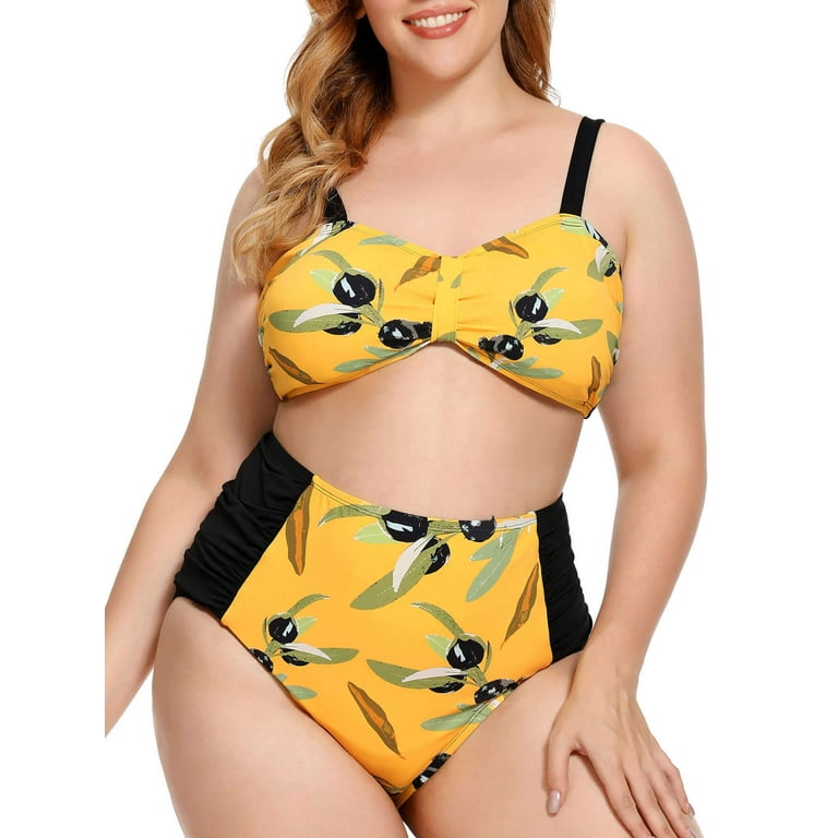 As Rose Rich Women s Plus Size Swimsuit Two Piece Bathing Suits 2X