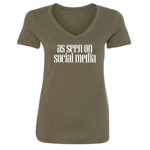 As Seen On Social Media Womens V-Neck Tee