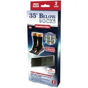 35 BELOW As Seen On TV 35 Degree Below Socks, Black, Large