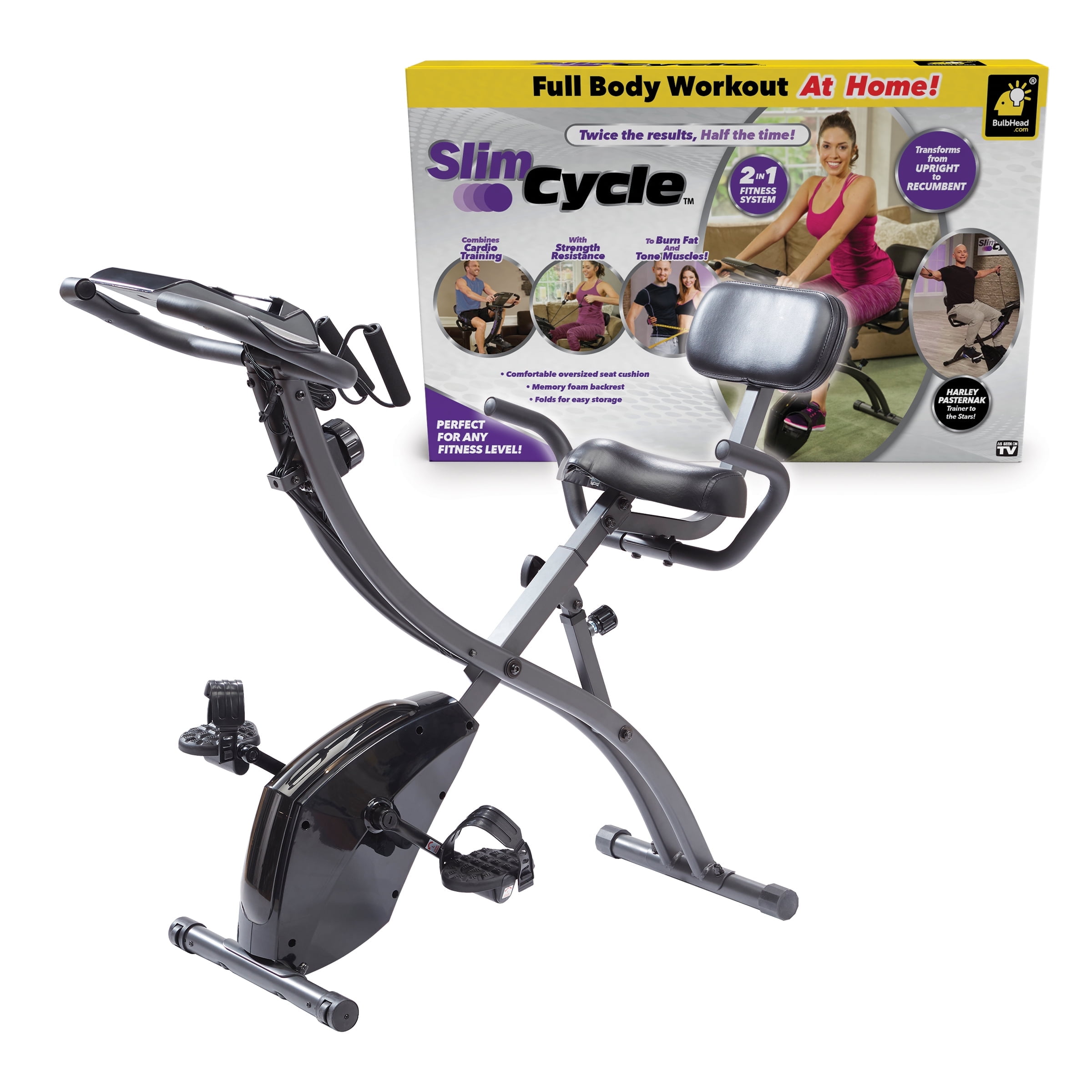 エクササイズグッズ CycleTwistar slim As Seen On TV Slim Cycle 2-in-1 Fitness Recumbent & Foldable