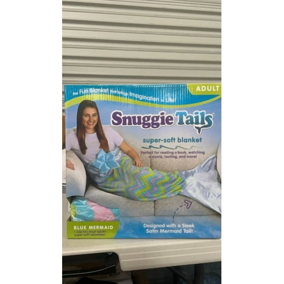 As Seen On Tv Adult Snuggie Tails Super Soft Blanket Purple Mermaid Brand New