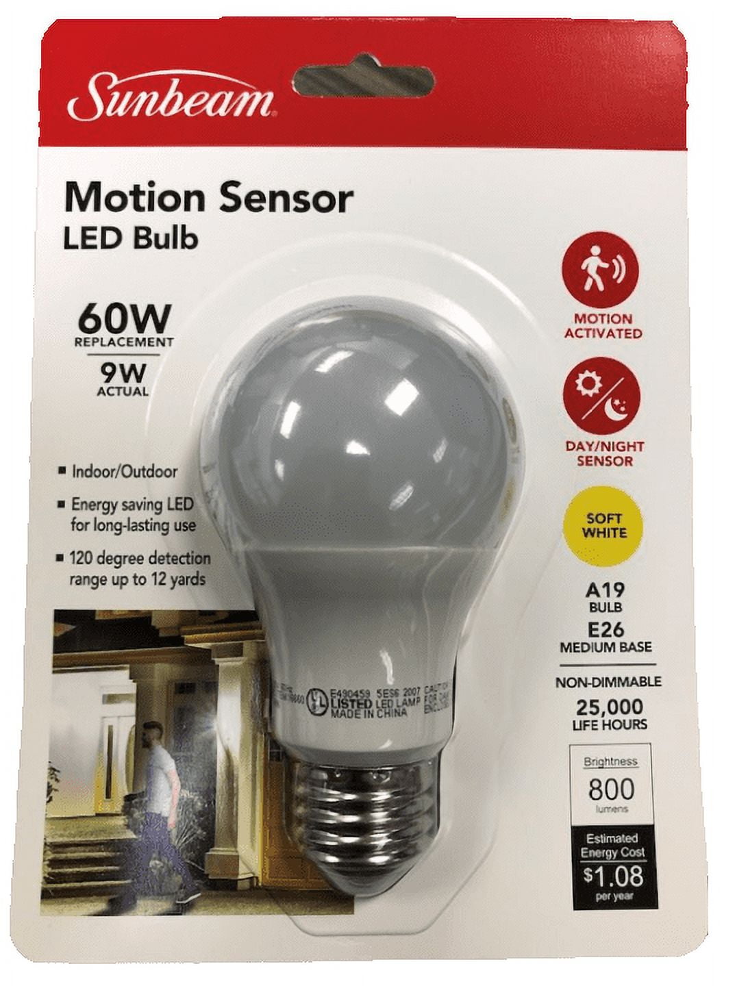 Aamasun Motion Sensor Light Bulb