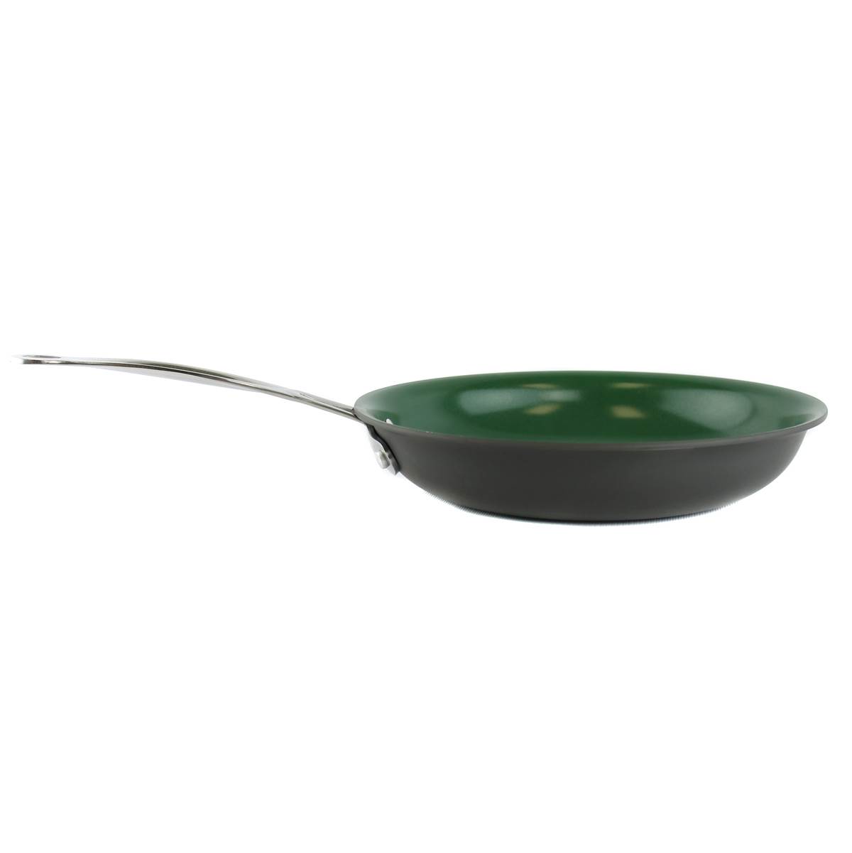 As Seen on TV 12" OrGREENic Porcelain Ceramic Cooking Fry Pan with Helper Handle - image 1 of 4