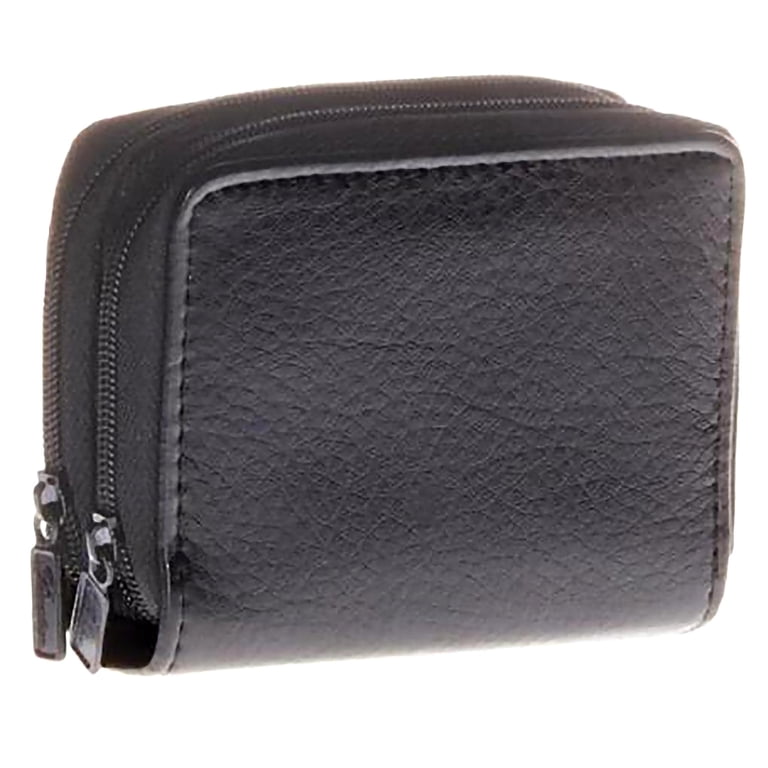 As Seen on TV - Accordion Cardholder Wallet Faux Leather 2 Zip