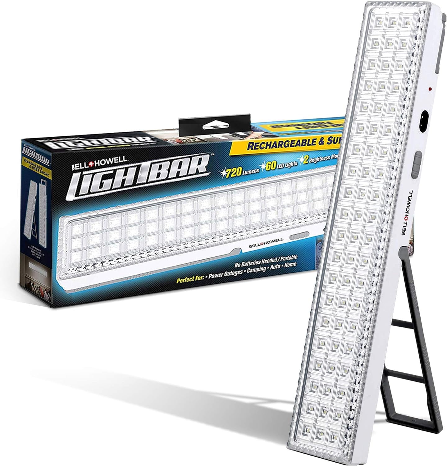 As Seen on TV Bell+Howell 16.5" Rechargeable 720V Portable Light Battery Track Lighting Rails