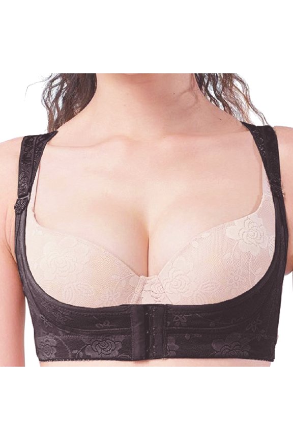 - Chic Shaper Perfect Posture Shapewear Bra Top Bust Size 36-38 - Black Medium