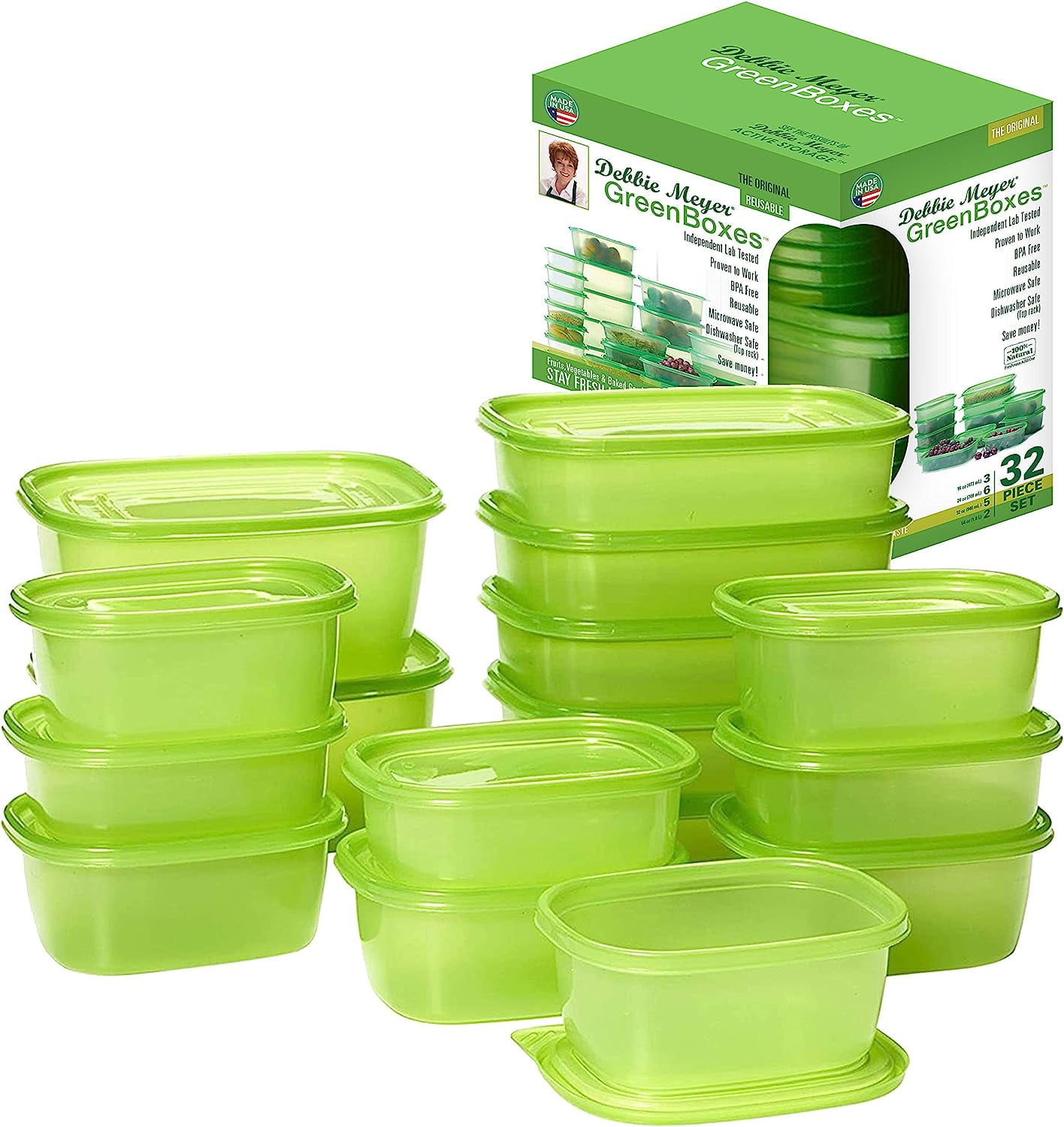 Glass Lunch Box With Green Cover Rectangle Divided Microwave - Temu