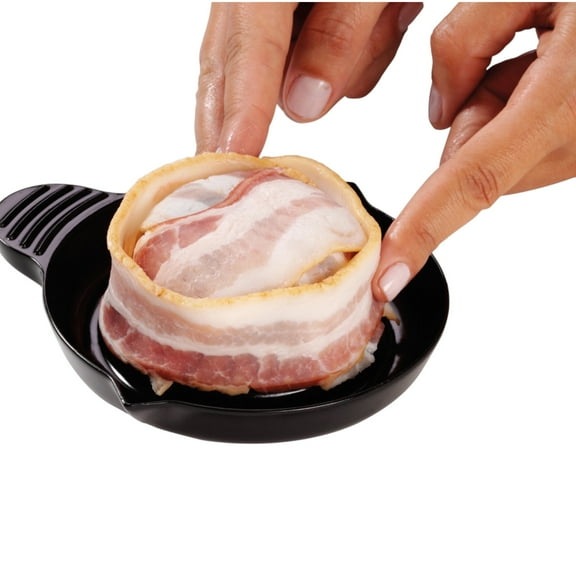 As Seen on TV Perfect Bacon Bowl Nonstick Food Mold, Single, Black