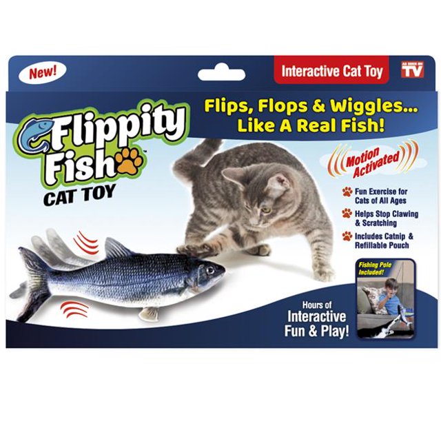 As Seen on TV Flippity Fish Realistic Cat Toy
