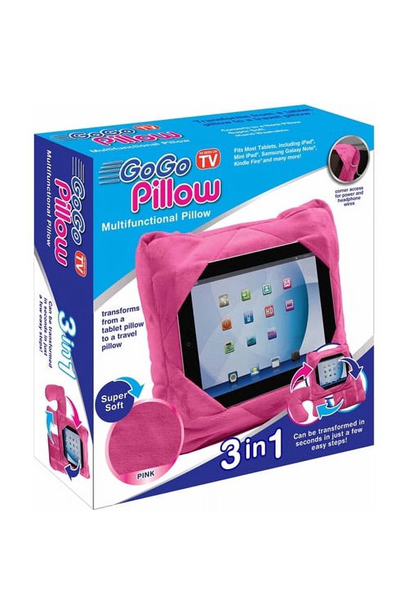 GoGo Pillow, Tablet Protector Pillow, Pink