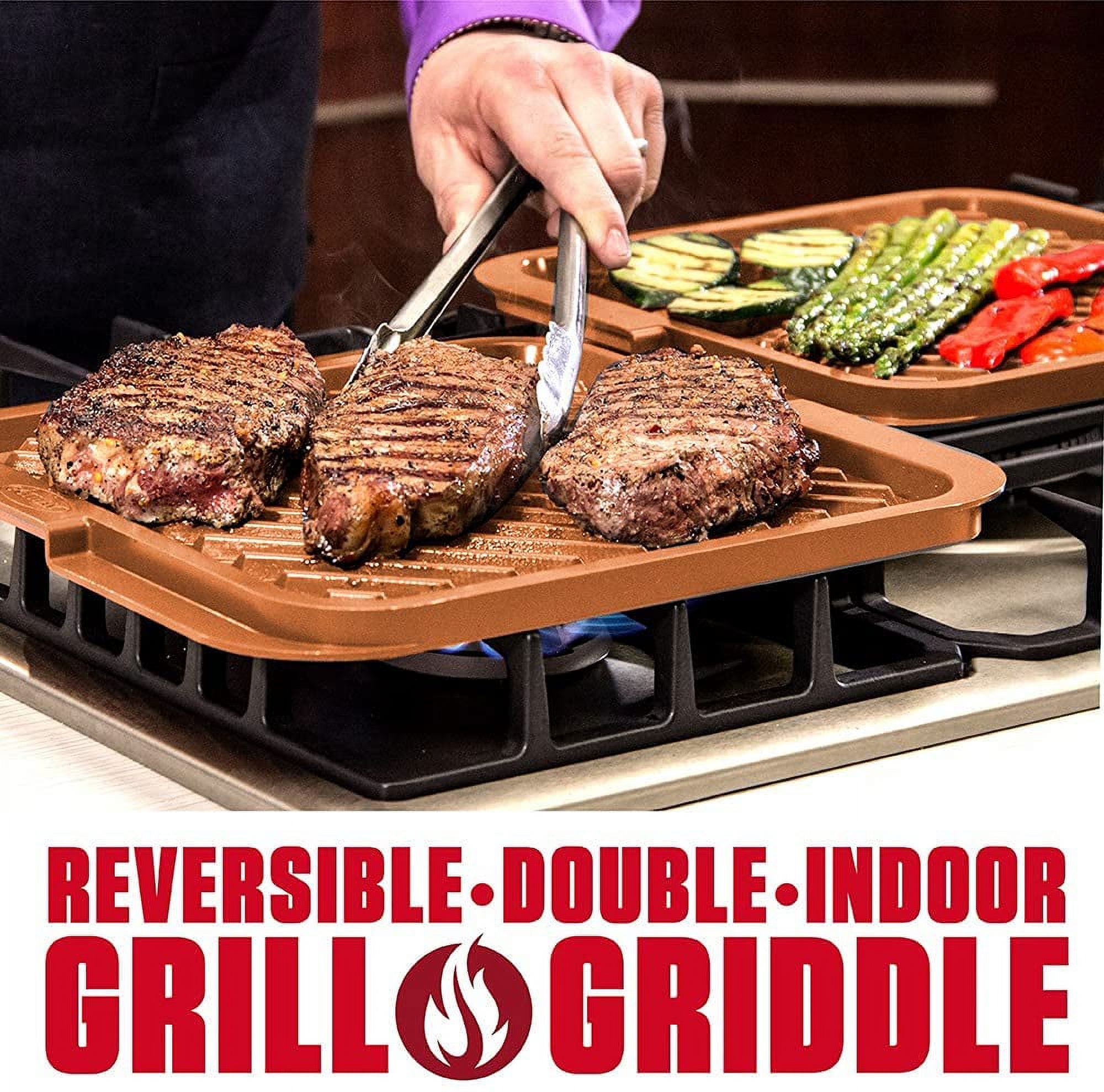 Gotham Steel Ceramic and Titanium Nonstick Double Grill