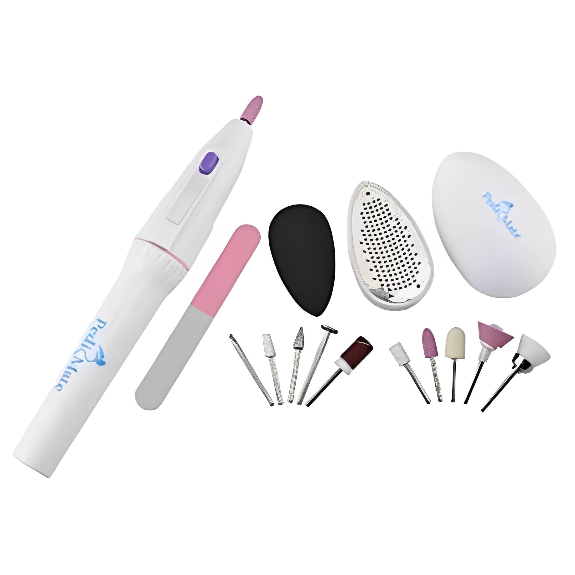 As Seen on TV - Handheld PediMate Professional Pedicure Clipper Trimmer Tools - 18 Piece Set White