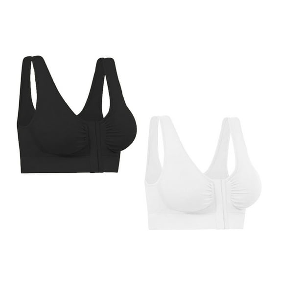 As Seen on TV Miracle Bamboo Bra 3XL Cup Size 46-50, Band Size 46 Front Closure, No Underwire Black