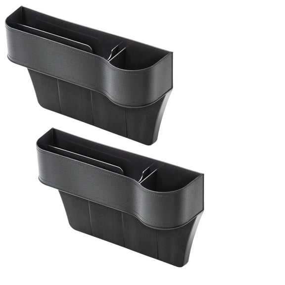 As Seen on TV - Multifunctional Car Caddy Between Seat Organizer Cup Holder - Black 2 Pack