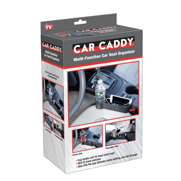 As Seen on TV Multifunctional Car Caddy, Seat Organizer, No Tool Installation, Black