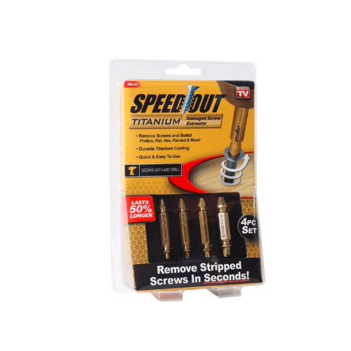 As Seen on TV 1000366 Screw Extractor Tool Speed Out Titanium Coating
