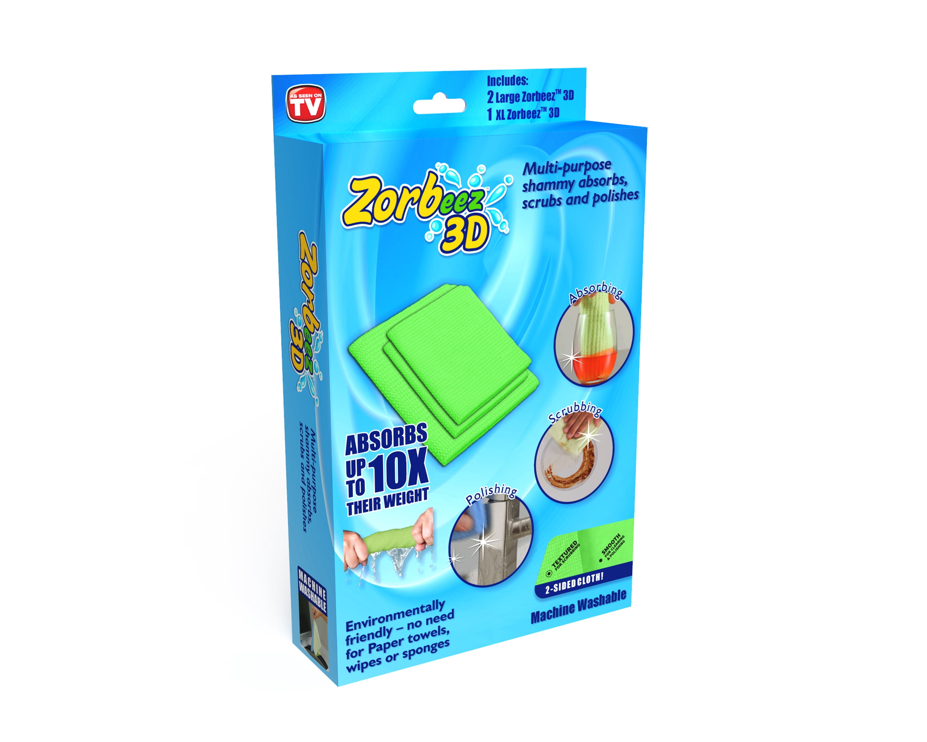 As Seen on TV Zorbeez 3D Multi-Purpose Shammy Cloth Towels