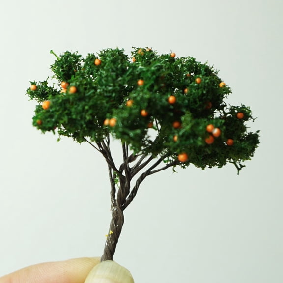 As Shown 10Pcs 5Cm Building Model Trees Train Railroad Landscape Diy Railway Layout Tree Models Mini Real Trees Plastic Home Decoration