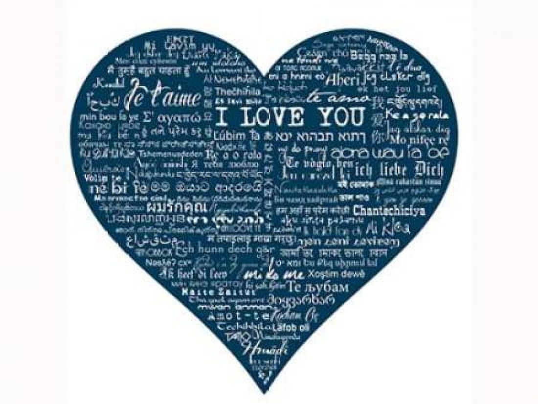 As The French Say-Blue Heart Canvas Art - Marion De Lauzun (18 x 24)