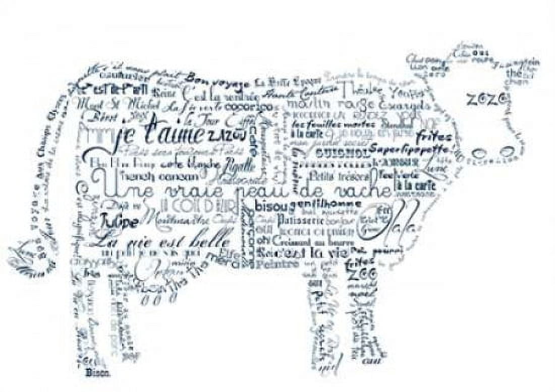 As The French Say-Cow 2 Canvas Art - Marion De Lauzun (18 x 24)