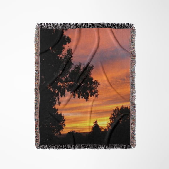 As The Sun Sets , Woven Blanket