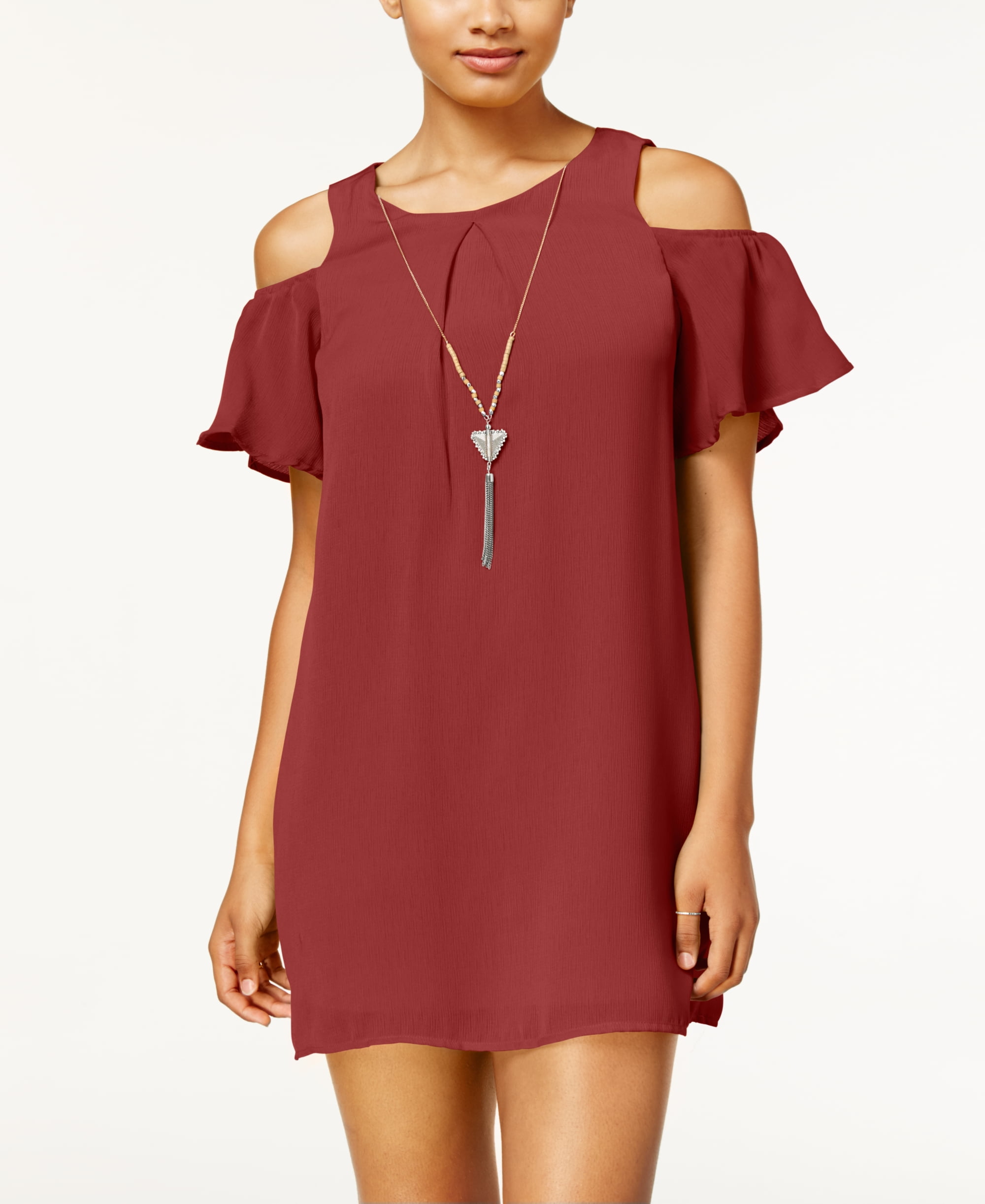 As U Wish Womens Cold Shoulder Necklace Shift Dress Bahrain Ubuy