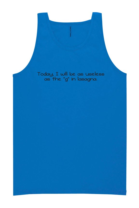 As Useless As The G" In Lasagna" Neon Tank Top