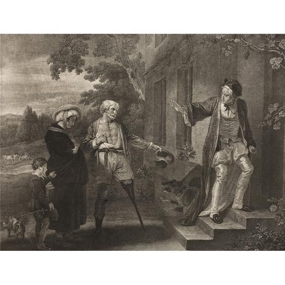 As You Like It. Act II Scene VII The Seven Ages of Man. Sixth Age Poster Print, Large - 32 x 24