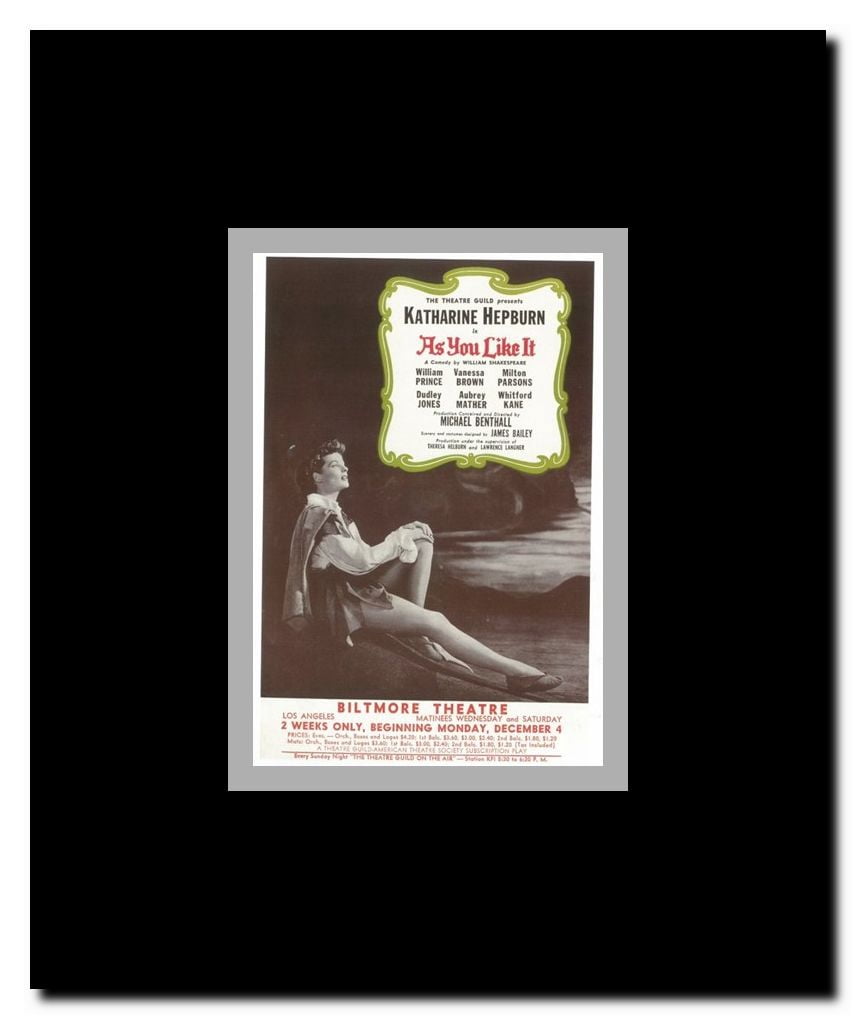 As You Like It (Broadway) Framed Movie Poster