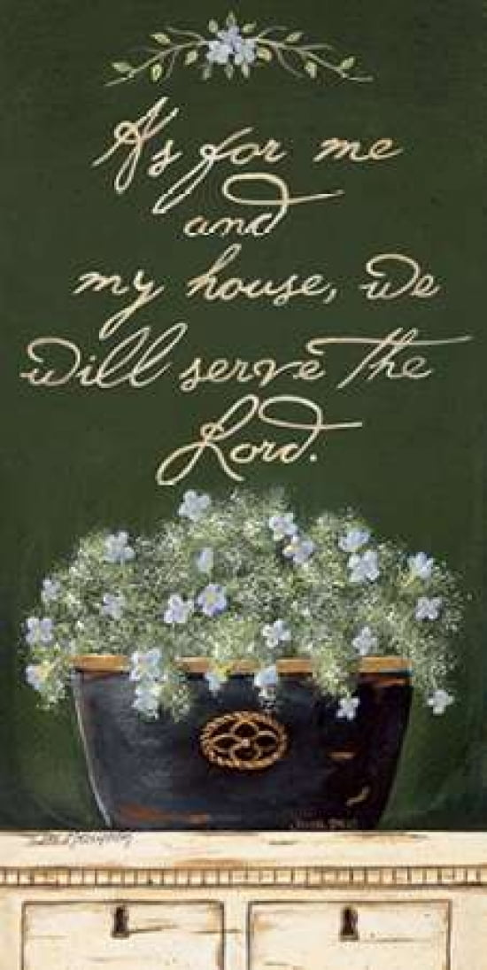 As for Me and My House Canvas Art - Jo Moulton (24 x 48)
