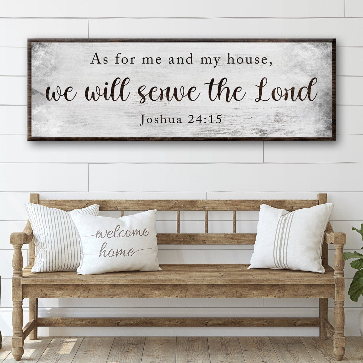 Rustic Sign Me Sign As for Me and My House We Will Serve the Lord Bible Sign | Joshua 24 15 ...