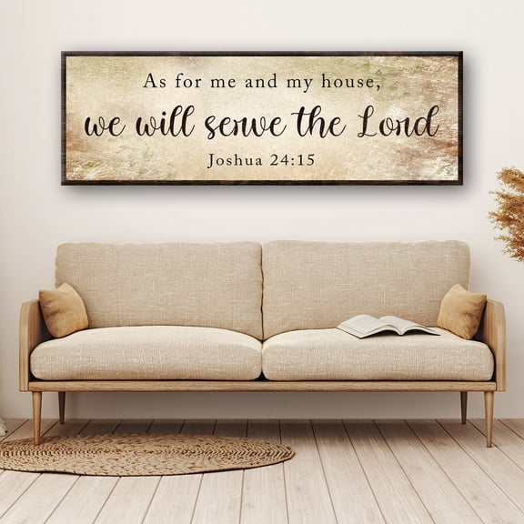 As for Me and My House We Will Serve the Lord Bible Verse Sign | Joshua 24 15 Scripture Wall Art | Christian Gifts Rustic Wood Wall Decor