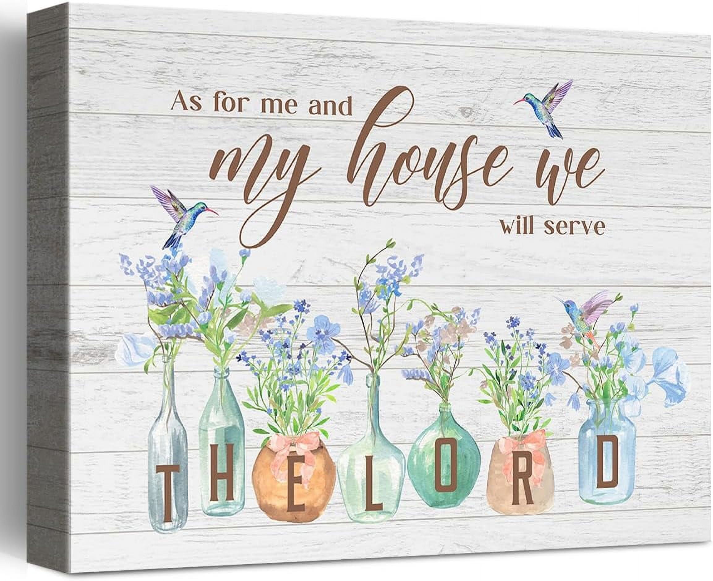 As for Me and My House We Will Serve the Lord Canvas Poster Print Wall ...
