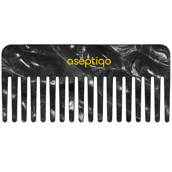 Aséptiqo Comb Wide - Styling Wide Tooth Hair Comb, Compact & Easy to Clean Multi Purpose for Women, Men, Kids - Ideal for Curly, Wavy and Thick Hair, Wet or Dry, Peine de Dientes Anchos (Comb Wide)