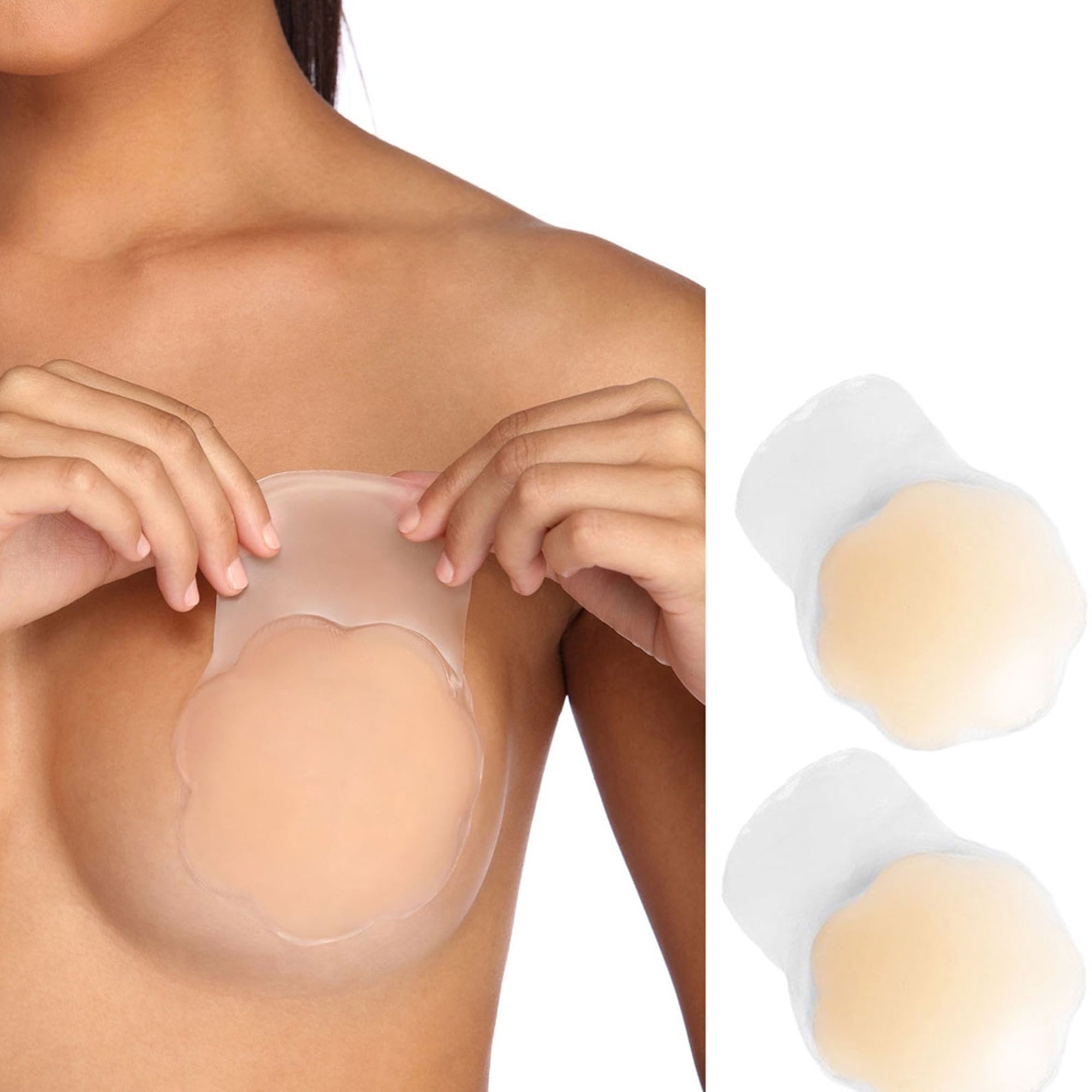 Xysaqa Women's Sticky Bra for Breast Lift, Push up Reusable
