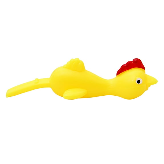 As show 10-Pack Mini Rubber Chicken Finger Sling Shot Toys For Party Favors And Flying Games
