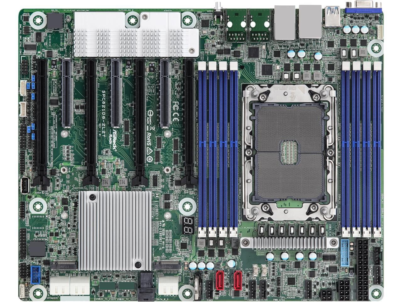 AsRock Rack SPC621D8 ATX Server Motherboard Single Socket P+ (LGA 4189) 3rd Gen Intel® Xeon® Scalable Processors C621A