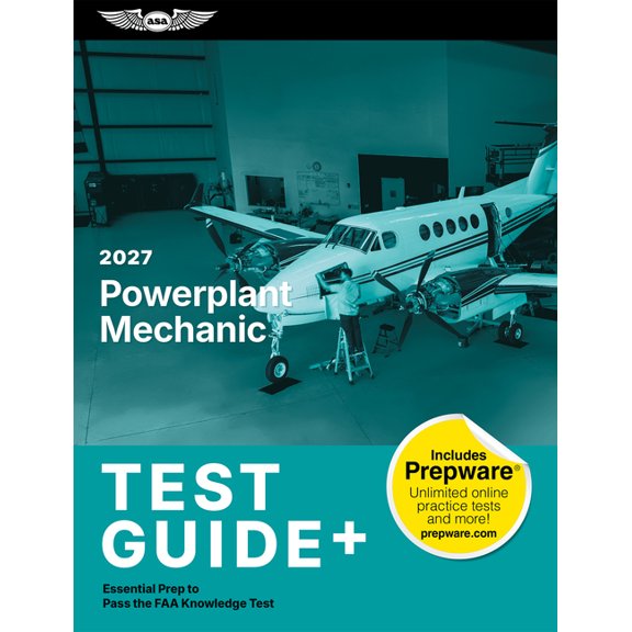Asa Test Prep 2027 Powerplant Mechanic Test Guide Plus: Essential Prep to Pass the FAA Knowledge Test (Paperback Plus Software), (Paperback)