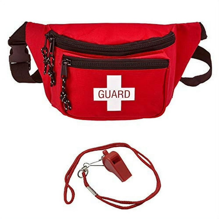 AsaTechmed Lifeguard Fanny Pack with Whistle First Aid Hip Pack Adjustable Strap Walmart