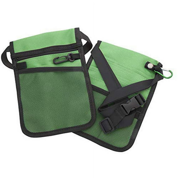 AsaTechmed Medical Pouch Hip Bag Antimicrobial, Nurse, Homecare, Medical Organizer Belt (Pouch Only) Many Colors! (Green)