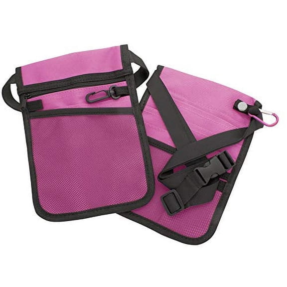 AsaTechmed Medical Pouch Hip Bag Antimicrobial, Nurse, Homecare, Medical Organizer Belt (Pouch Only) Many Colors! (Hot Pink)