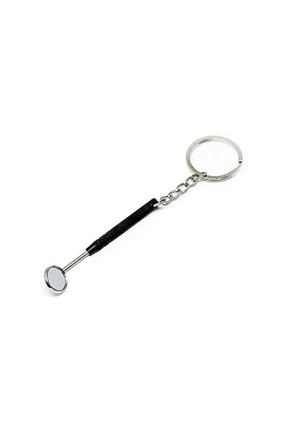Nurse Gift Key Chain Set Mini Medical Tools with Stethoscope, Tooth Mirror & Dental Pliers, Black 3Piece Portable Kit