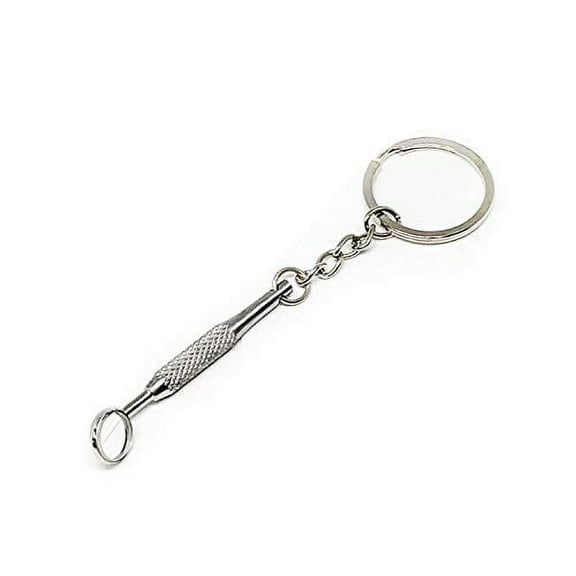 ASA TECHMED Nurse Gift Key Chain Set Mini Medical Tools with Stethoscope, Tooth Mirror & Dental Pliers, Silver, 3Piece Portable Kit