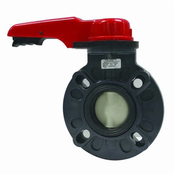 Butterfly Valve,6" Pipe Size,PVC 173730060