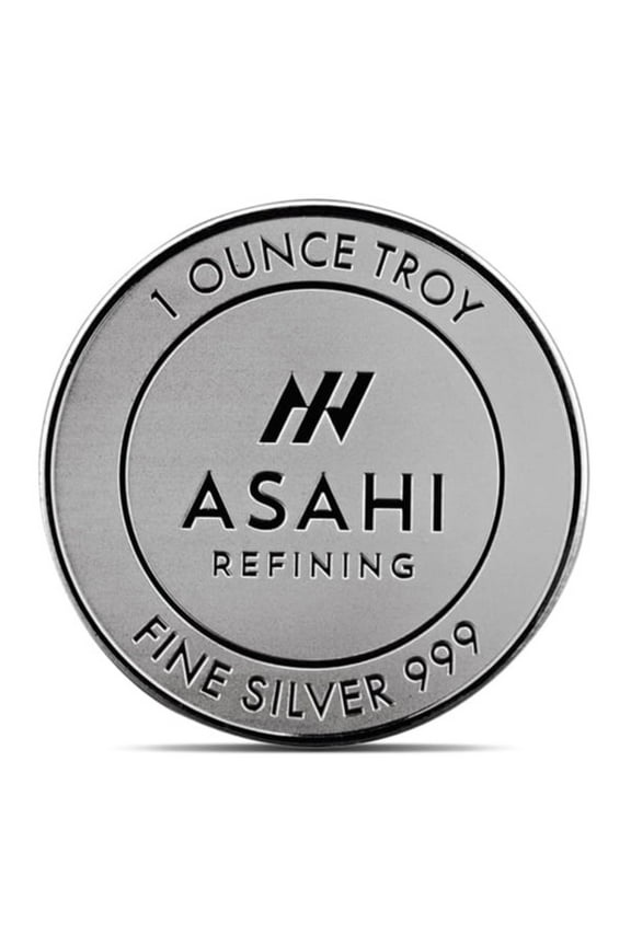 Asahi Silver Coin Round 1 Troy Ounce, .999 Pure