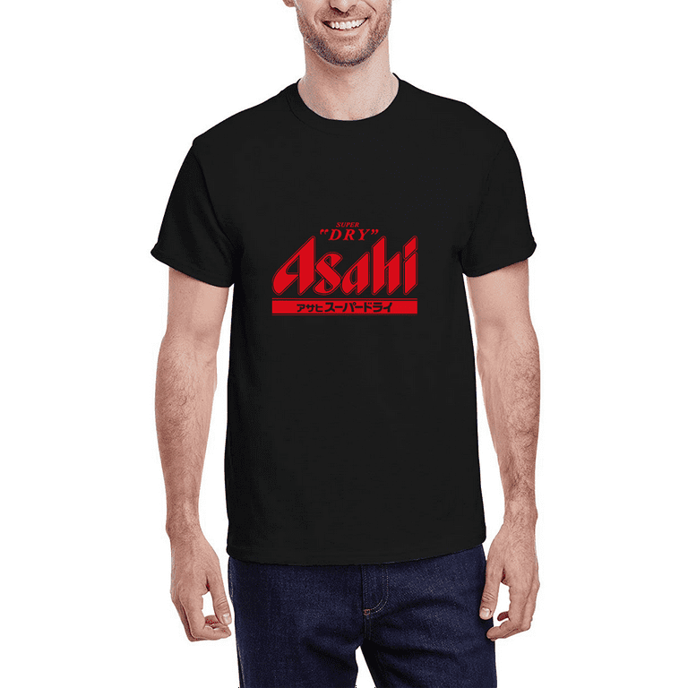 Asahi Super Dry T Shirt Beer for All Seasons Label Men's Cotton Tops Funny  Design White