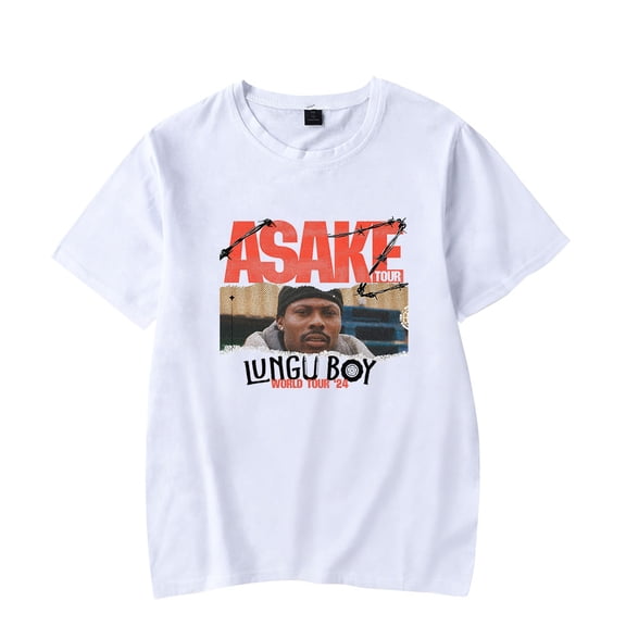 Asake Lungu Boy World Tour Merch T-Shirt Women/Men Unisex Summer O-neck Short Sleeve Tshirt Streetwear