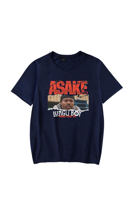 Asake Lungu Boy World Tour Merch T-Shirt Women/Men Unisex Summer O-neck Short Sleeve Tshirt Streetwear